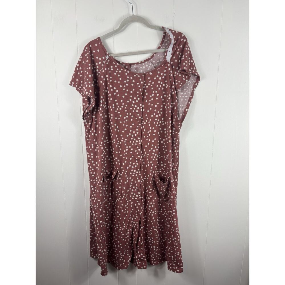 Kindred Bravely Universal Labor & Delivery Gown Plus Size XXL Pink Polka Dot
